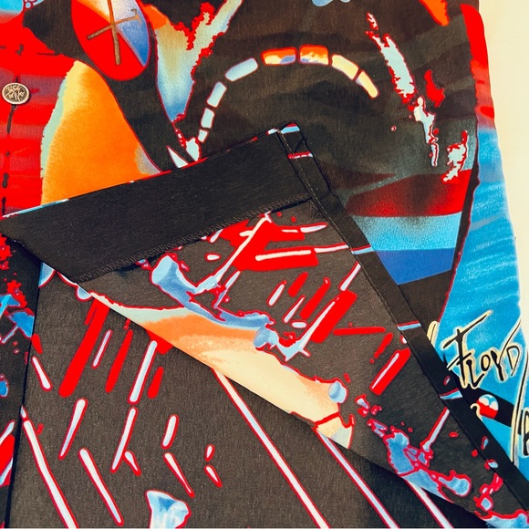 Vintage Pink Floyd “The Wall” Scream Face Button Up Shirt Size L - Picture 6 of 16